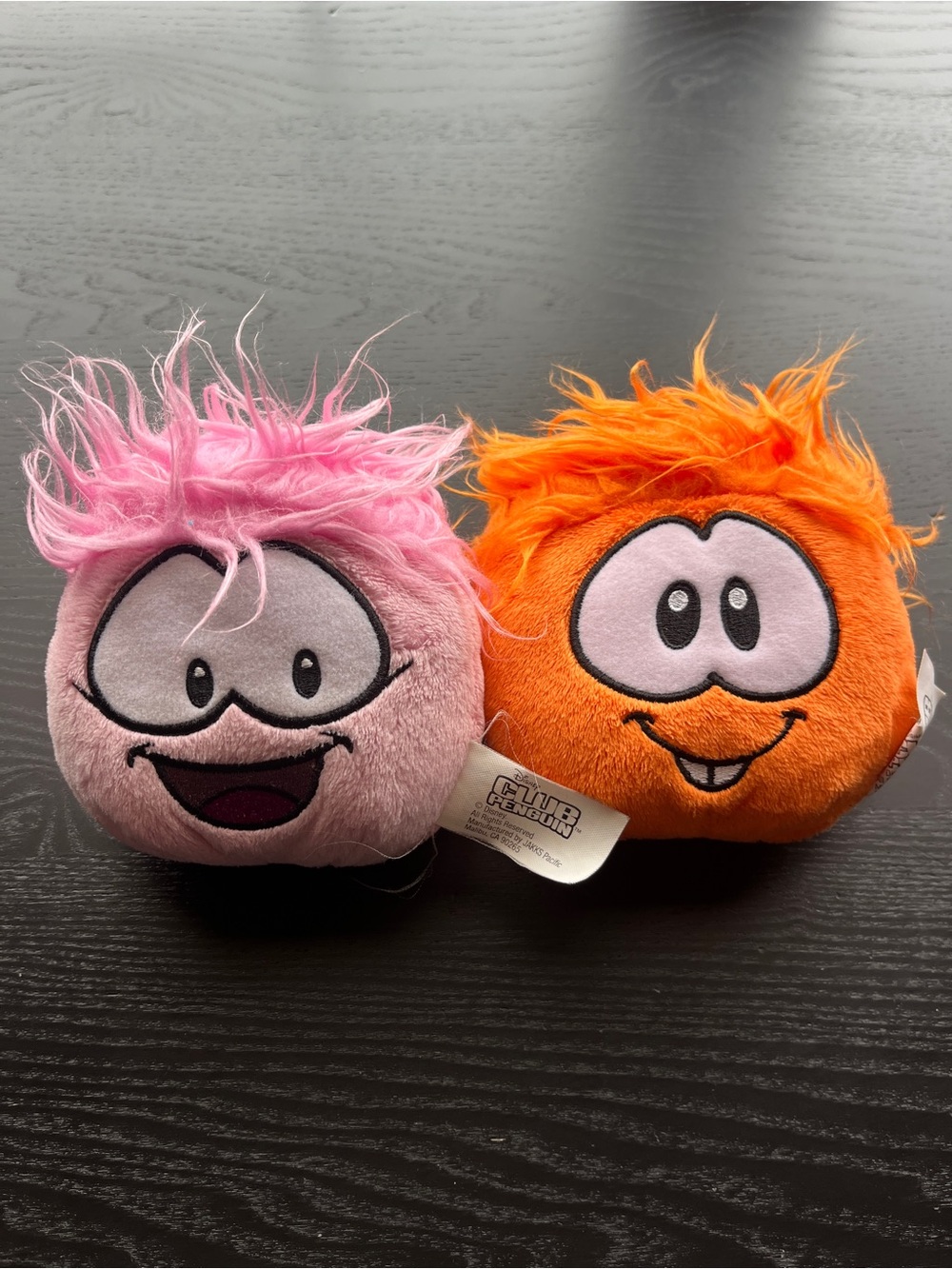 Disney Fuzzy Puffle Plush Duo - Pink and Orange